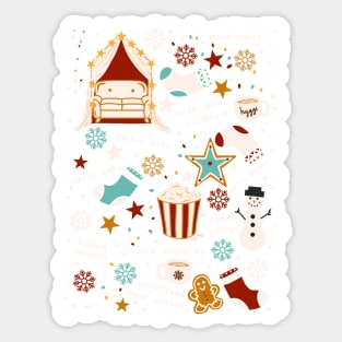 Christmas Quarantine Pattern Sticker